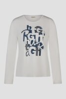 Barbara Lebek Damen Langarmshirt mit Druck, weiß blau