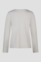 Barbara Lebek Damen Langarmshirt mit Druck, weiß blau