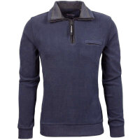 Mode Monte Carlo Herren Sweatshirt mit Troyer Zip, Marine