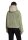AMBER & JUNE Damen Plüsch Jacke mit Kapuze, grün