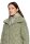 AMBER & JUNE Damen Plüsch Jacke mit Kapuze, grün