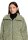 AMBER & JUNE Damen Plüsch Jacke mit Kapuze, grün