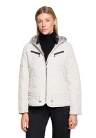 Gil Bret kurze Damen Steppjacke mit Kapuze, weiß grau