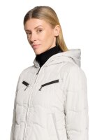 Gil Bret kurze Damen Steppjacke mit Kapuze, weiß grau