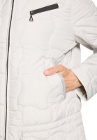Gil Bret kurze Damen Steppjacke mit Kapuze, weiß grau