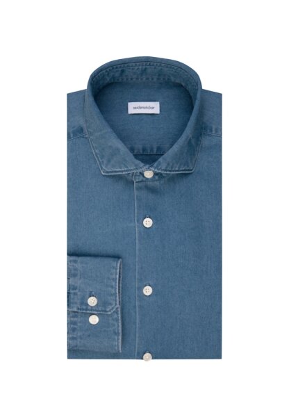 Seidensticker Regular Fit langarm Denimhemd, blau