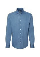 Seidensticker Regular Fit langarm Denimhemd, blau