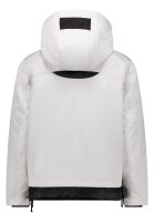 AMBER & JUNE kurze Damen Winterkjacke mit Kapuze, hellgrau