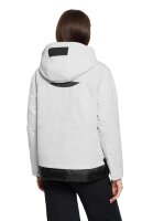 AMBER & JUNE kurze Damen Winterkjacke mit Kapuze, hellgrau