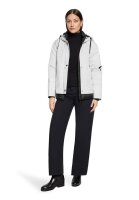 AMBER & JUNE kurze Damen Winterkjacke mit Kapuze, hellgrau