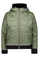 AMBER & JUNE kurze Damen Steppjacke mit Kapuze,...