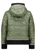 AMBER & JUNE kurze Damen Steppjacke mit Kapuze,...
