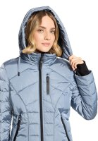 Gil Bret Damen Winter Steppjacke mit Kapuze, blau