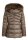 Gil Bret Damen Winter Steppjacke mit Kapuze und Pelz, Dark Earth braun