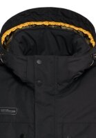 Camel Active Herren teXXXactive© Funktionsjacke Parka mit abnehmbarer Kapuze, asphalt schwarz
