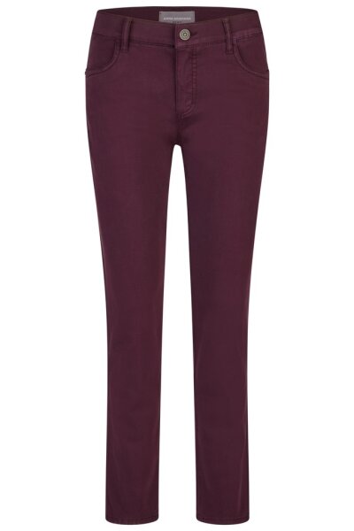 ANNA MONTANA Damen Hose "Angelika Slim Fit", bordeaux rot