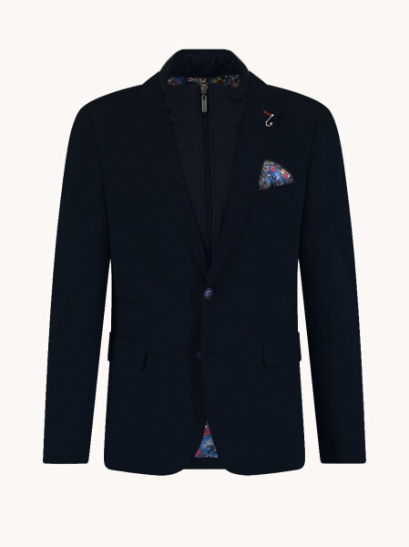 A Fish Named Fred Sakko Blazer mit Einsatz, navy blau