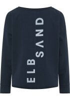 ELBSAND Damen langarm Sweatshirt Riane, Coldwater blau