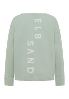 ELBSAND Damen langarm Sweatshirt Riane, Silt Green