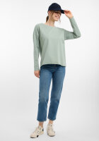 ELBSAND Damen langarm Sweatshirt Riane, Silt Green