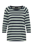 ELBSAND Damen 3/4 Arm Streifen Shirt Celin, Silt Green...