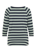 ELBSAND Damen 3/4 Arm Streifen Shirt Celin, Silt Green...