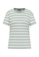 ELBSAND Damen kurzarm streifen Shirt Uumi, Silt Green