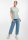 ELBSAND Damen kurzarm streifen Shirt Uumi, Silt Green