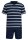 TOM TAILOR Herren Schlafanzug Shorty gstreift blau