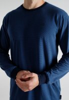 TOM TAILOR Herren Schlafanzug Pyjama dunkel blau Ringel, Bündchen