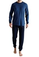 TOM TAILOR Herren Schlafanzug Pyjama dunkel blau Ringel, Bündchen
