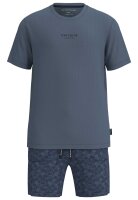 TOM TAILOR Herren Schlafanzug Shorty, gemusterte Hose...