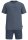 TOM TAILOR Herren Schlafanzug Shorty, gemusterte Hose dunkel blau