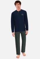 TOM TAILOR Herren Schlafanzug Pyjama grün-dunkel-Karo