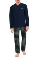 TOM TAILOR Herren Schlafanzug Pyjama grün-dunkel-Karo