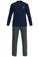 TOM TAILOR Herren Schlafanzug Pyjama grün-dunkel-Karo