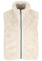 COVERED Damen Plüsch Weste CLEO mit Stehkragen, beige