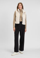 COVERED Damen Plüsch Weste CLEO mit Stehkragen, beige