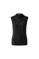 Miss Lagotte Damen Top mit Wasserfallausschnitt, schwarz