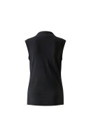 Miss Lagotte Damen Top mit Wasserfallausschnitt, schwarz