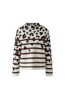 Miss Lagotte Damen Pullover mit Stehkragen gemustert,...