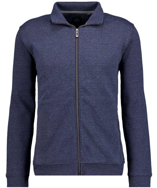 RAGMAN Herren Sweatjacke mit Stehkragen, blau