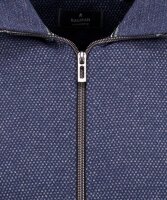 RAGMAN Herren Sweatjacke mit Stehkragen, blau