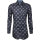 Mode Monte Carlo Herren Tencel Langarm Hemd, gemustert Dunkelblau