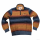Mode Monte Carlo Herren Sweatshirt mit Troyer Zip, Dunkelorange mit marine