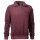 Mode Monte Carlo Herren Sweatshirt mit Troyer Zip und Kontrast-Applikationen, Beere