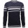 Mode Monte Carlo Herren Sweatshirt mit Rundhals Blockringel, Marine