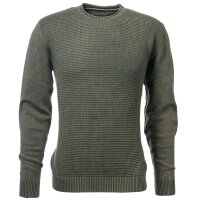Mode Monte Carlo Herren Pullover Rundhals, Dunkelgrün