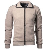 Mode Monte Carlo Sweat-Jacke Troyer Zip, Sand beige