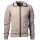 Mode Monte Carlo Sweat-Jacke Troyer Zip, Sand beige